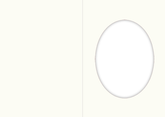 2-osainen soikea korttipohja, väri luonnonvalkoinen