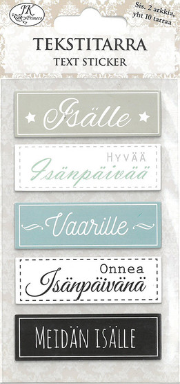  Tekstitarra Onnittelut isälle 2ark/pkt