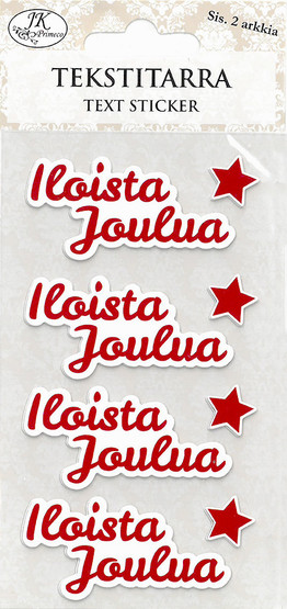 Tekstitarra Jouluntoivotukset +tähdet