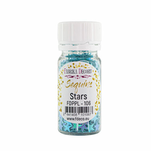 Sequins Stars, sininen vihreällä helmiäisellä