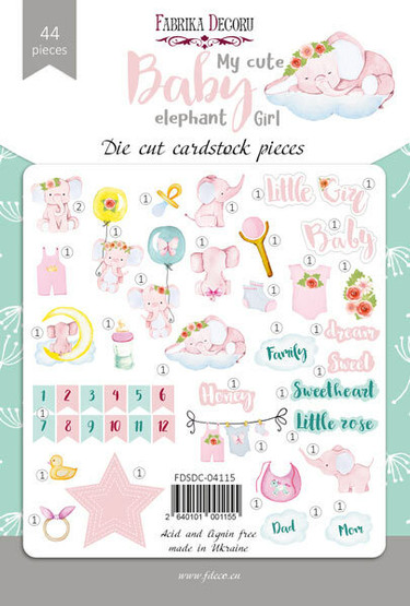 Fabrika Decoru  My Cute Baby Elephant girl 44 kpl