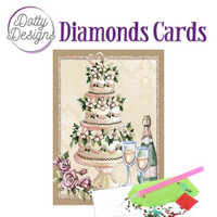 Timanttimaalauskortti Dotty Designs Wedding cake 10x15cm