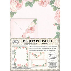 Kirjepaperisetti /  iso ruusu