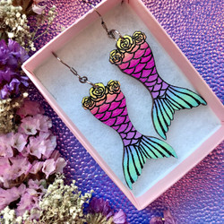 Rainbow Mermaid -korvakorut pieni koko