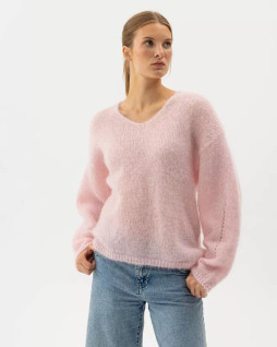 Holebrook Sweden Lilian V-neck pinkki neule 