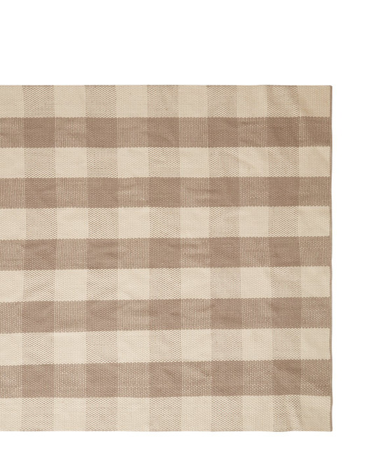 Ruudullinen juuttimatto 170x240 Beige/Natural