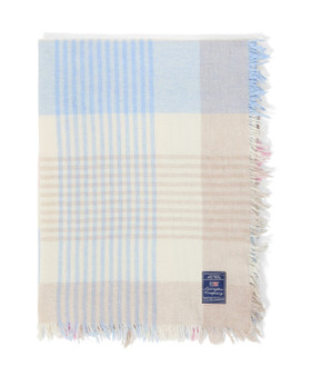 Moniruutuinen kierrätetystä villasta valmistettu villasekoitehuopa