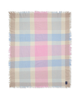 Moniruutuinen kierrätetystä villasta valmistettu villasekoitehuopa