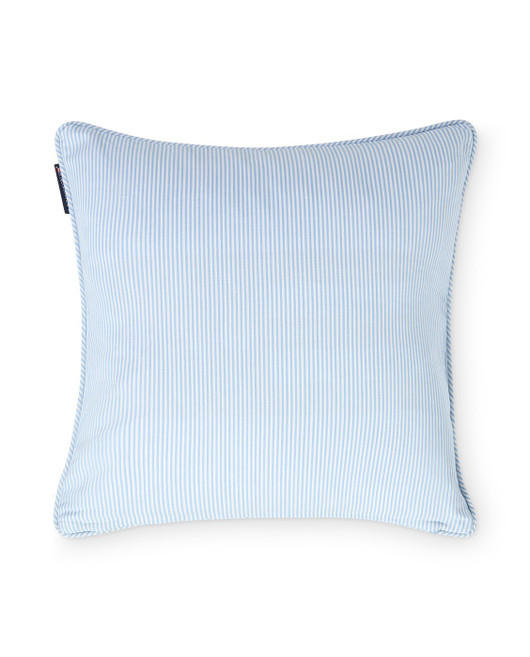 Raidallinen luomupuuvillainen tyynynpäällinen, sinivalkoinen