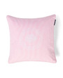 Raidallinen luomupuuvillainen tyynynpäällinen, vaaleanpunainen