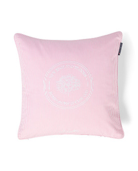 Raidallinen luomupuuvillainen tyynynpäällinen, vaaleanpunainen
