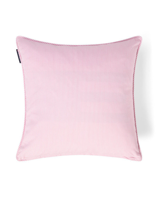 Raidallinen luomupuuvillainen tyynynpäällinen, vaaleanpunainen