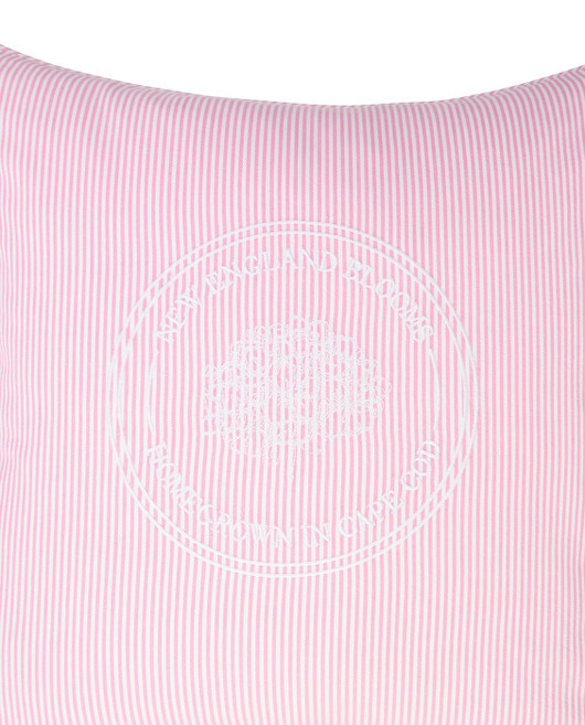 Raidallinen luomupuuvillainen tyynynpäällinen, vaaleanpunainen