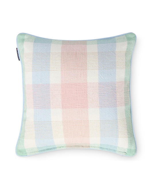 Monivärinen ruudullinen tyynynpäällinen 50x50