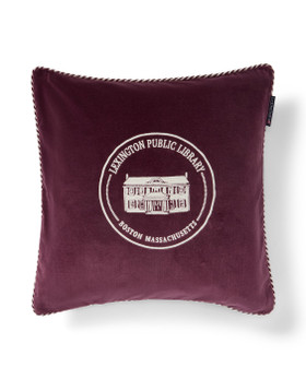 Library luomupuuvillasamettinen tyynynpäällinen, viikuna/vaalea beige