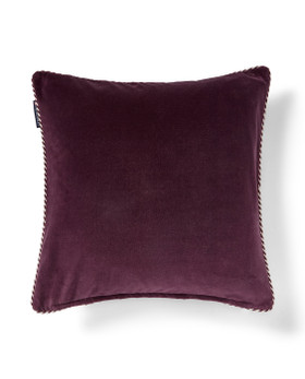 Library luomupuuvillasamettinen tyynynpäällinen, viikuna/vaalea beige