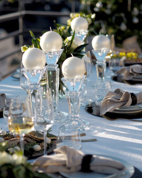 Velvet Pallokynttilä 10cm Pearl Balmuir