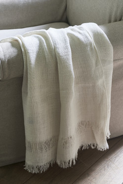 Happy Island Throw white 180x130