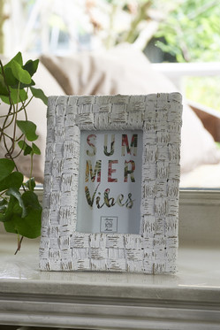 Tropical Island Photo Frame white