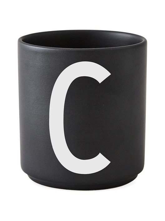Personal Porcelain Cup black A-Z