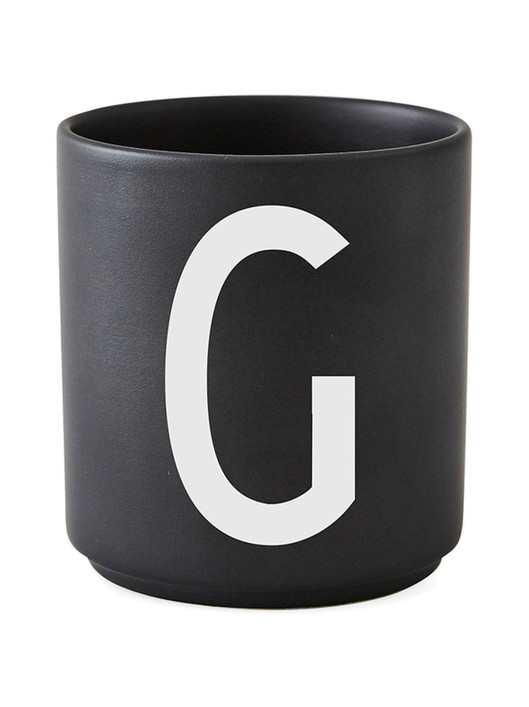 Personal Porcelain Cup black A-Z