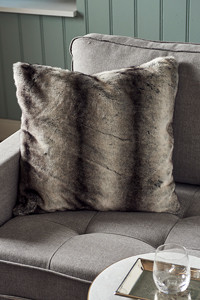 Happy Husky Faux Fur Pillow cover 50x50