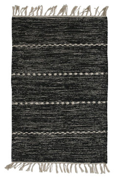 Lotten puuvillamatto musta 70x240cm