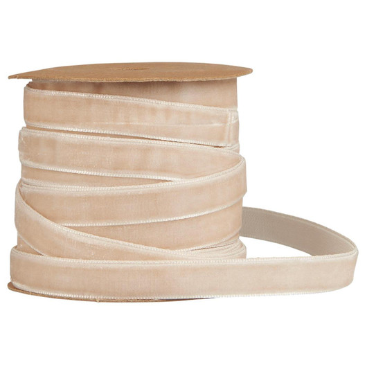 Samettinauha Fog beige 10 m/rulla
