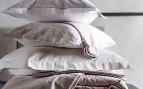 Ruudullinen Hotel tyynyliina 50x60cm flanellia valkoinen/vaalea beige 