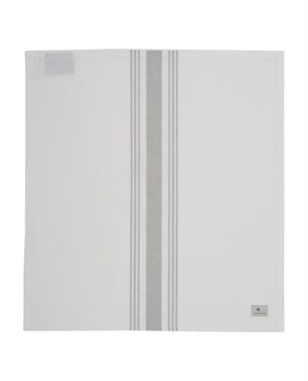 Raidallinen Hotel lautasliina valkoinen/harmaa