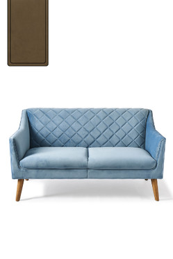 Contessa Sofa 2 Seater Velvet Cafe Latte