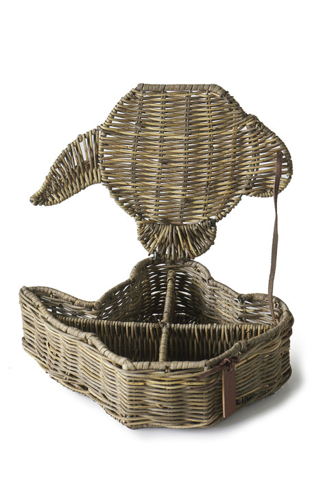 Rustic Rattan Teapot Tea Box