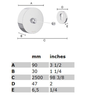 OUTLINE ulosvedettävä pyykkinaru