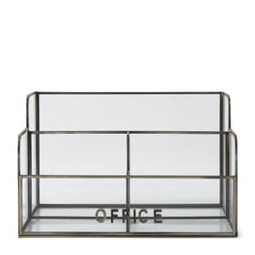 French Glass Office Organizer