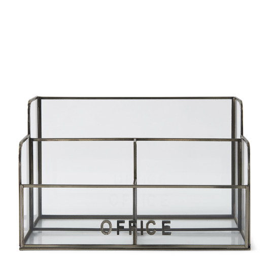 French Glass Office Organizer