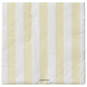 Amani Paperiservetti Keltaraitainen  33X33 Cm Lene Bjerre