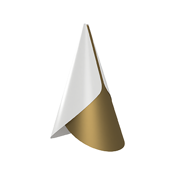 Cornet White & Brass