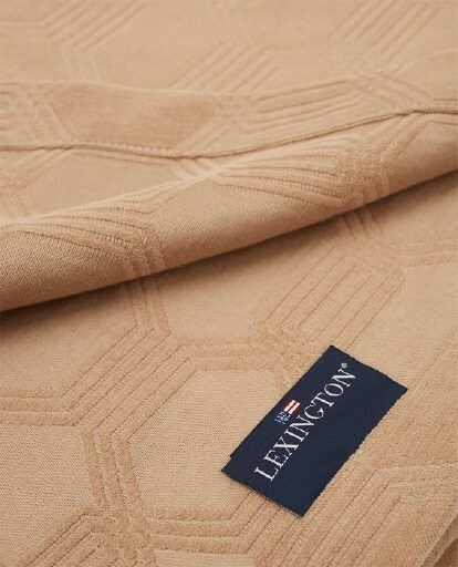 Jacquard päiväpeite 160x240cm samettipuuvillaa tumma beige