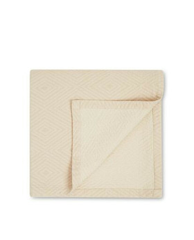 Tikattu päiväpeite puuvillaa beige/valkoinen 160x240cm