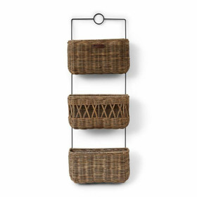 Rustic Rattan Wall Rack Riviera Maison