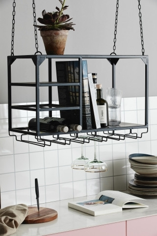 Loft hyllykkö S musta Nordal