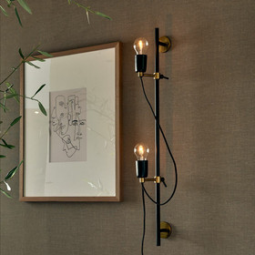Hoxton 2 Fitting Wall Lamp black