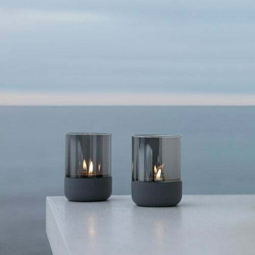 Calma Tealight holder Steel Grey/Smoke S