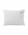Ruudullinen tyynyliina puuvillapopliini 50x60 valkoinen-tummanharmaa