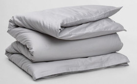 Sateen  pussilakana  Moon grey 150x210 cm