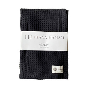 Waffle Kietaisupyyhe Musta