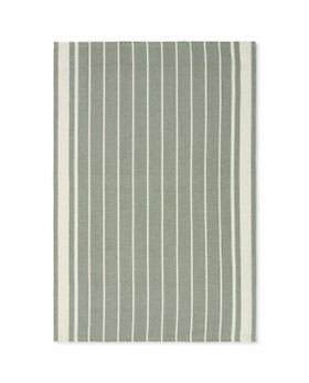 Raidallinen pellava puuvilla keittiöpyyhe vihreä