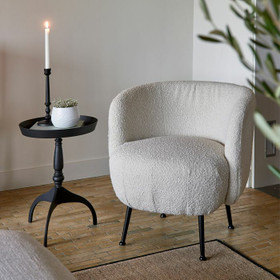 Corralillo Armchair, bouclé, white sand