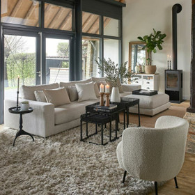 Corralillo Armchair, bouclé, white sand