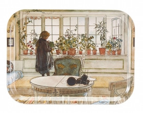 Carl Larsson Blomster tarjotin 20x27 cm